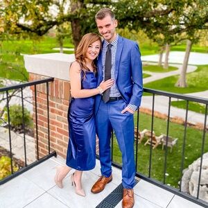 Navy Blue Formal Slip Dress